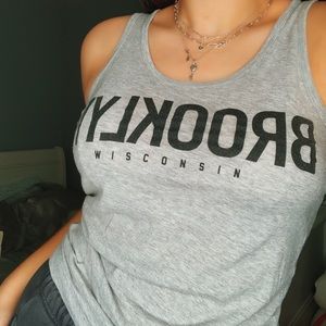 aritzia fitted gray tank top